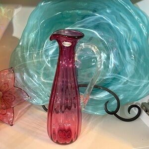 Tall vintage Fenton pitcher